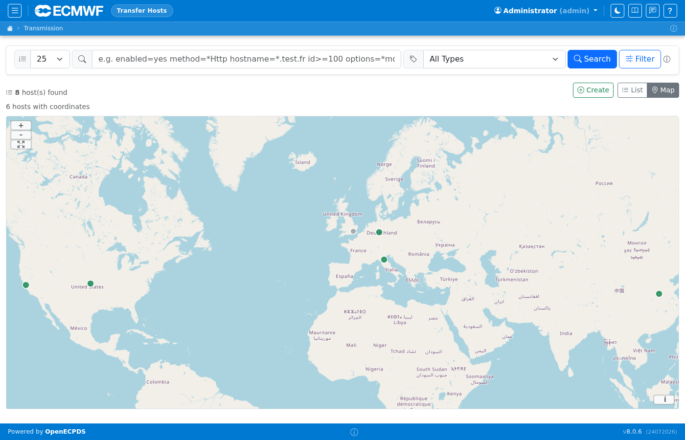 Host Map View